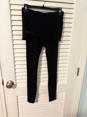 Wear Moi Dance Wear Black Fold-Over Waist to a skirt knit Leggings!